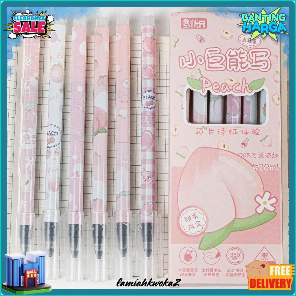 

1 Set Isi 6 Pcs Pulpen Gel Motif Animal, Anime Girl Dan Astronot Lucu Imut Diskon Setengah Harga
