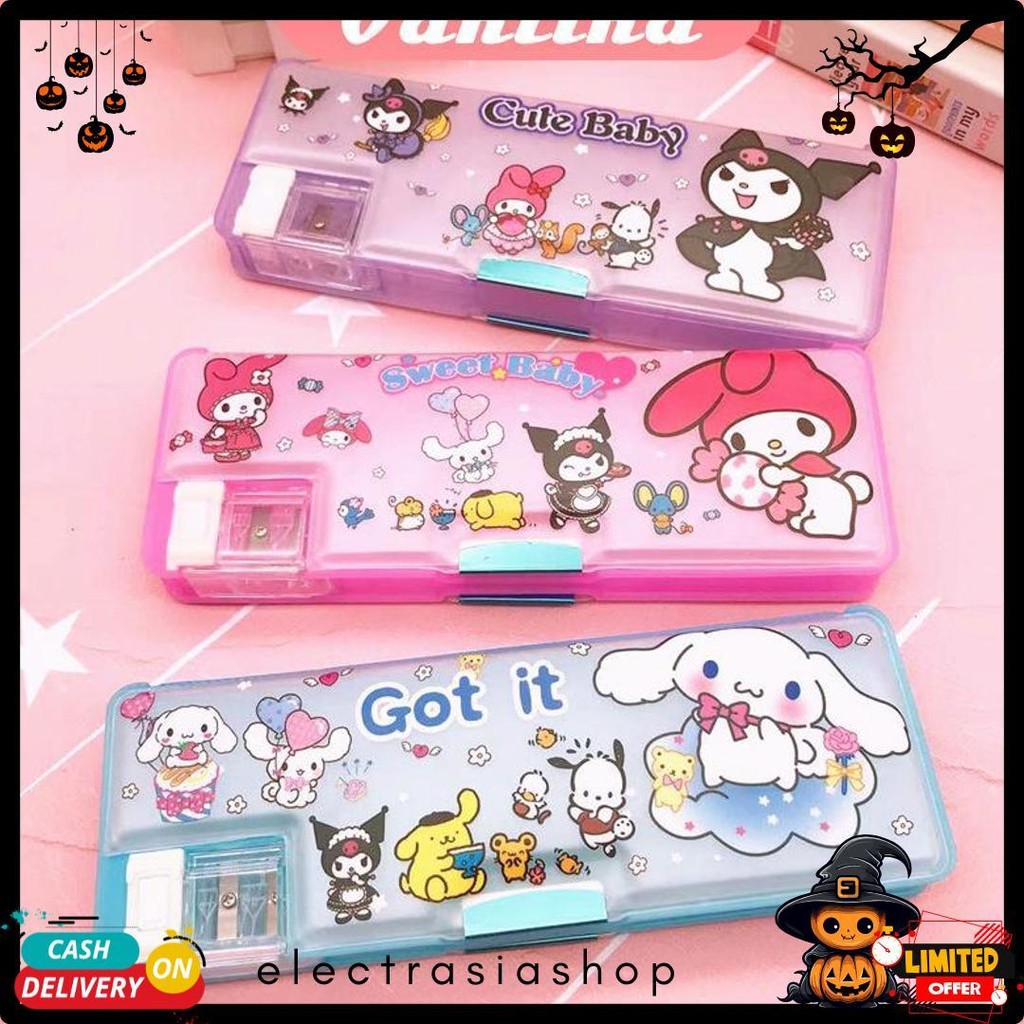 

Kotak Pensil Magnet Karakter 2 Sisi / Tempat Pensil Magnet Karakter Dengan Rautan Mini / Pensil Case Sanrio Kuromi Diskon