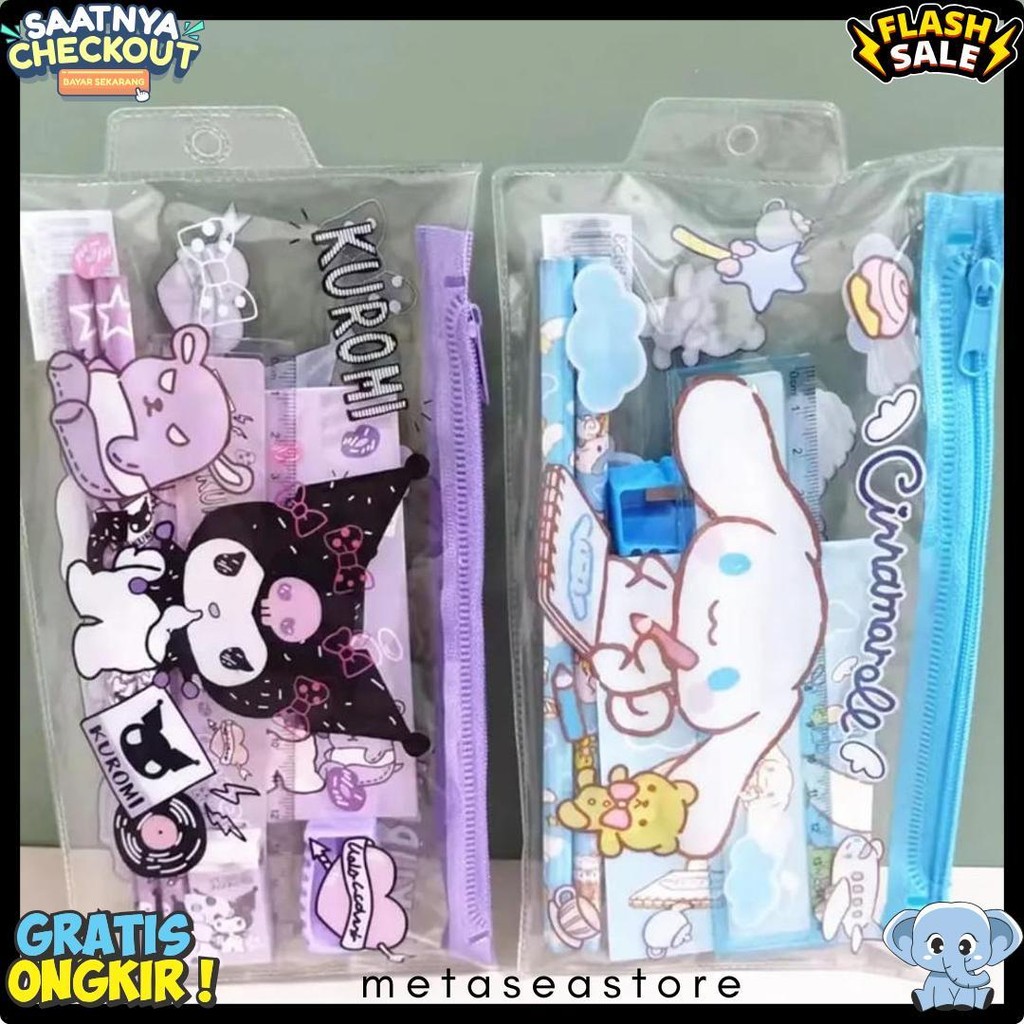 

Home025 7In1 Pensil Set /Tempat Pensil Karakter Lucu/ Paket Alat Tulis Motif Kuromi/Study Set Penghapus/Set Pensil Anak Perempuan Terlengkap Dan Termurah