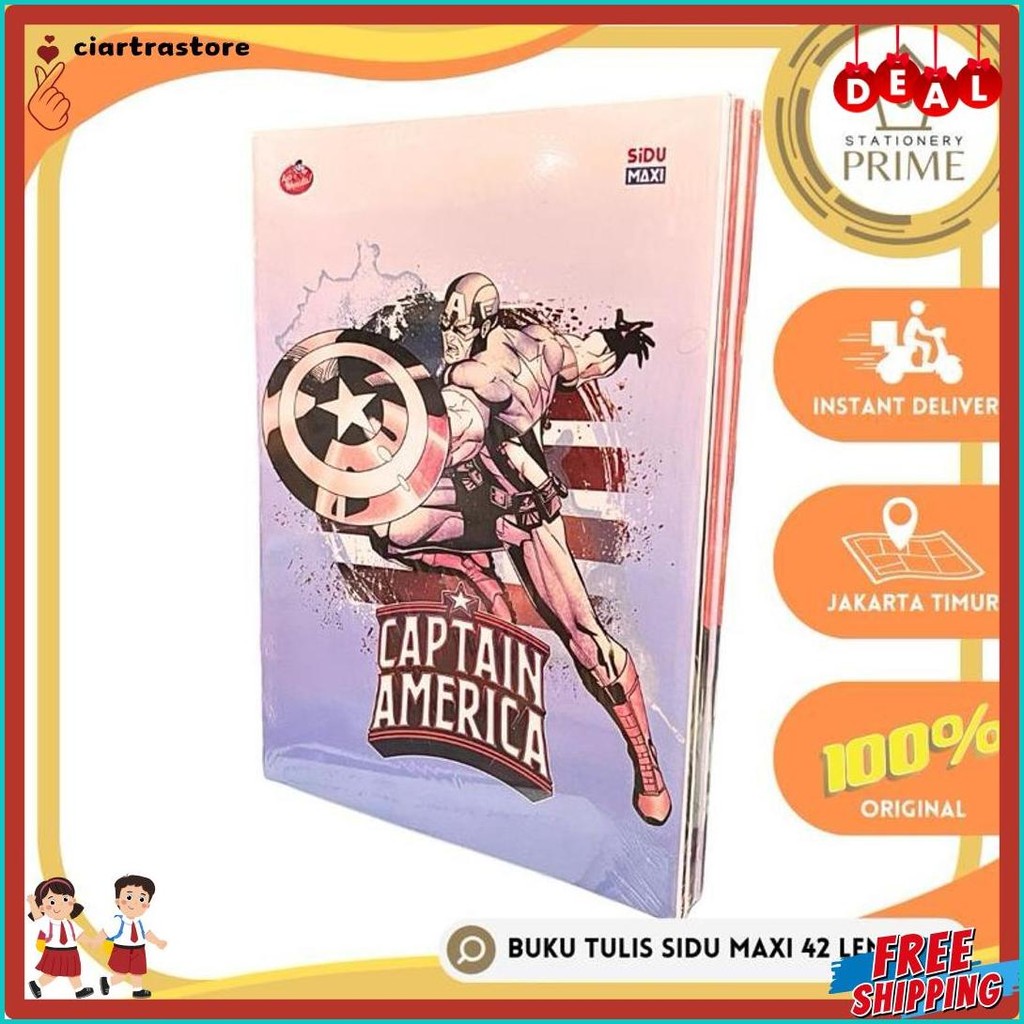 

Buku Tulis Sinar Dunia / Sidu Maxi 42 Lembar Campus Disney Princess Marvel (1 Pack Isi 5 Buku) Diskon Setengah Harga