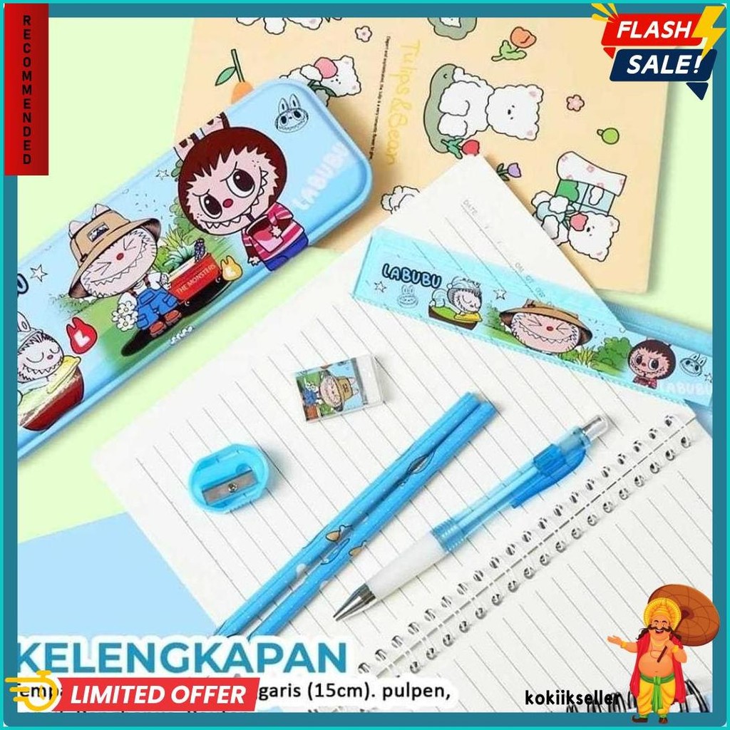 

Perlengkapan Alat Tulis 7 In 1 Anak Sekolah Hampers Kado Ulang Tahun Motif Capybara Labubu Stationary Pen Pensil Penggaris Rautan Kotak Pensil Penghapus Diskon Setengah Harga