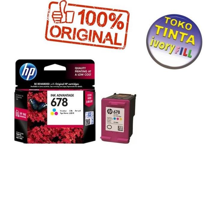 tinta HP 678 warna tricolor original Ink Cartridge printer HP 1515 murah