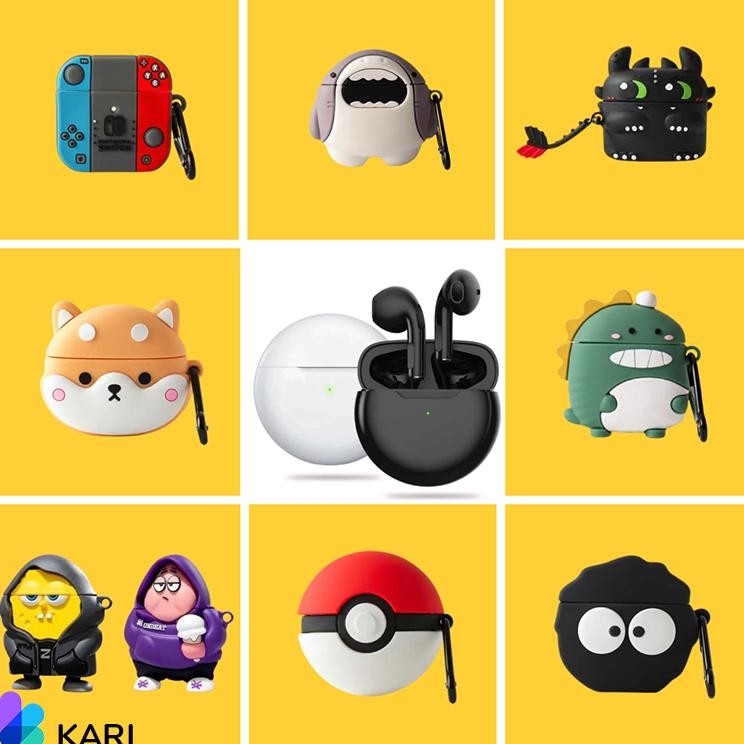 [PROMO KEMBAR] Case Pro 6 / Robot Flybuds T10 / Lenovo HT38 / I63 TWS / Airbuds J6 Soft Case Charact