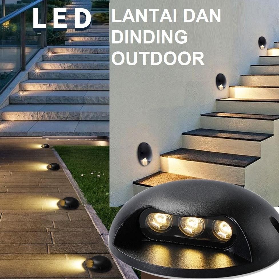 Lampu lantai 1arah led 3w Lampu Lantai Dinding 3w dan Lantai Outdoor / lampu outdoor tahan air  lamp