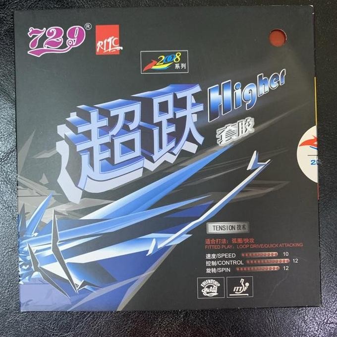 Karet Bet Ping Pong Pingpong Ritc 729 Higher Tension Tenis Meja Asli