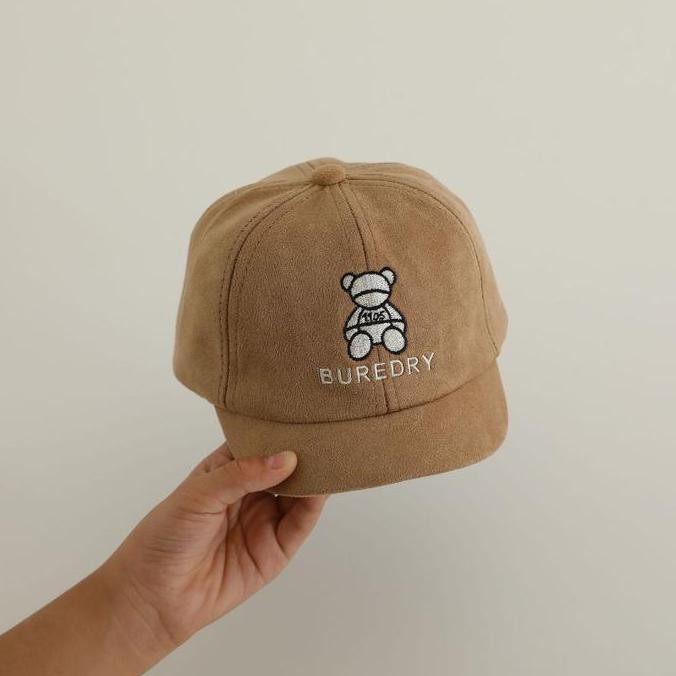Topi Anak Laki Laki Import Topi Lucu Anak Cowok Impor Topi Motif Polos Dengan Gambar Bear Duduk Angk