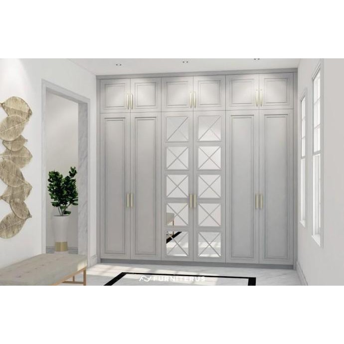 Lemari Baju Pakaian Kayu Custom - Wardrobe Walk In Closet furniture NS