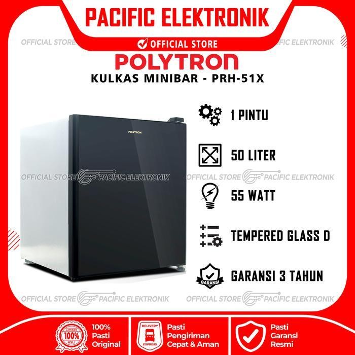Minibar / Kulkas Portable Polytron Prh-51X / Pr51X Original Dan Terpercaya