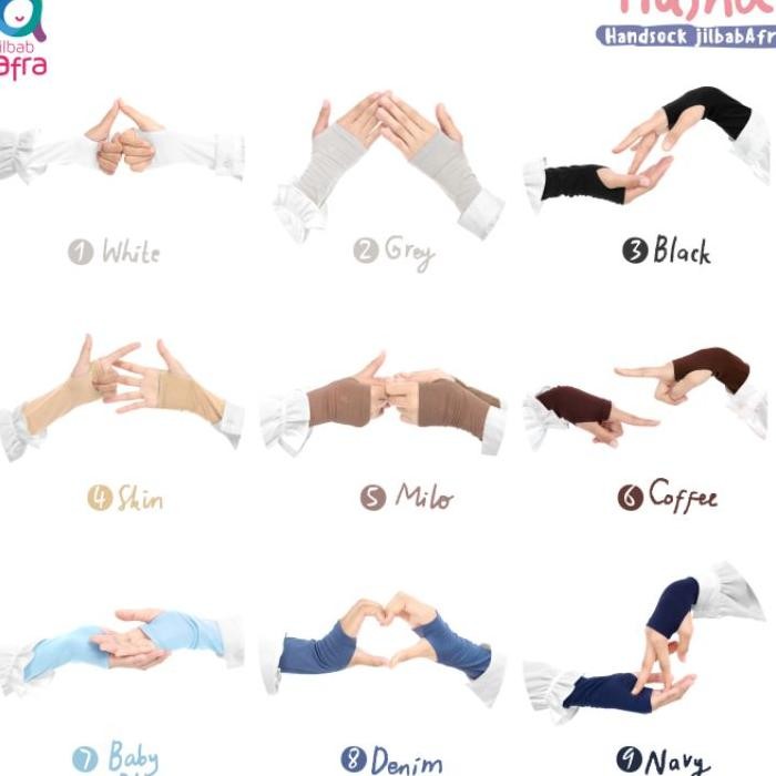 Manset Tangan Jilbab Arfa Hasna Handso Material Kaos Rayon Cocok Untuk Umroh Dan Haji Adem Lembut Ma
