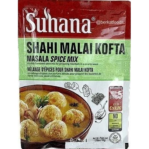 

:=:=:=:=] Shahi Malai Kofta Masala Spice Mix Suhana / Bumbu Masak Instan Meatballs Creamy Sauce Halal