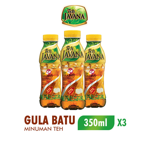 Teh Javana Gula Batu Botol 350 ml x3