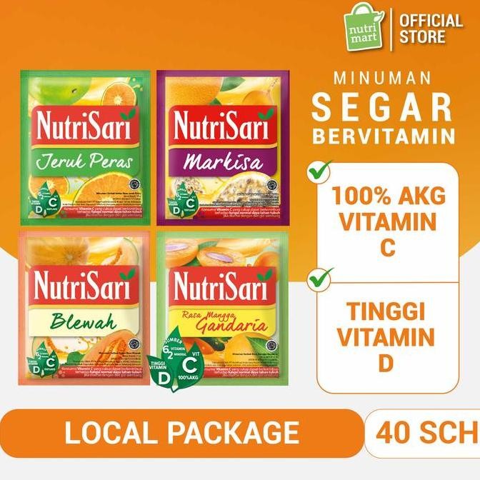 

NutriSari Paket 4 Rasa Local 40 Sachet - Minuman Serbuk Vitamin Termurah