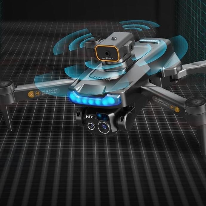 DRONE P15 Dual Kamera Automatic Camera drone GPS Optical Avoidance Hitam