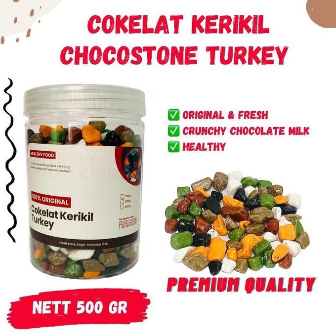 

Coklat Batu Kerikil 500gr Turkish Chocolate Cemilan Krikil Cokelat Arab Termurah