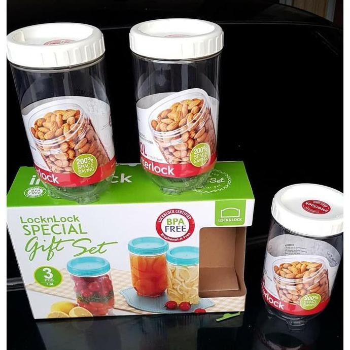 HARGA DISC - Lock & Lock n Lock Interlock Gift Set Toples (3pcs) INL302 Lock&Lock