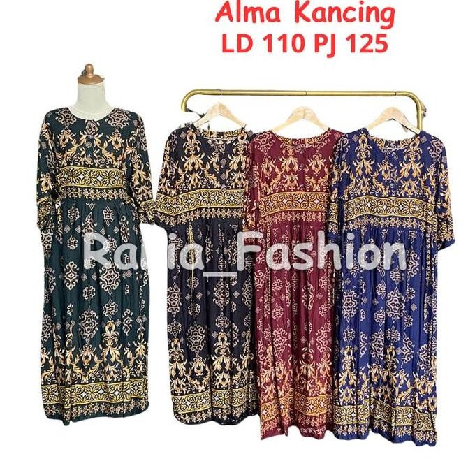 Daster Rania Fashion motif  ALMA KANCING Viral Terbaru