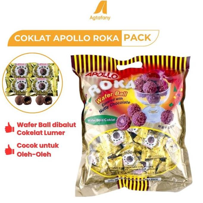 

Roka Coklat Isi 70pcs Apollo Wafer Ball 50pcs Oleh-Oleh Haji Umroh Termurah
