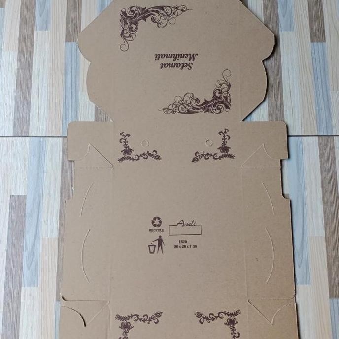 NEW Dus Kraft Coklat Motif uk 20 Dus nasi PER PACK