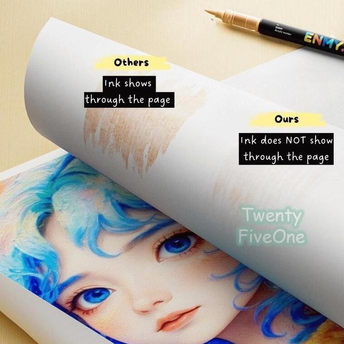 

[ TW ] ENMY Acrylic Marker Soft Tip Pen Paint Drawing Colouring Painting Art Pen