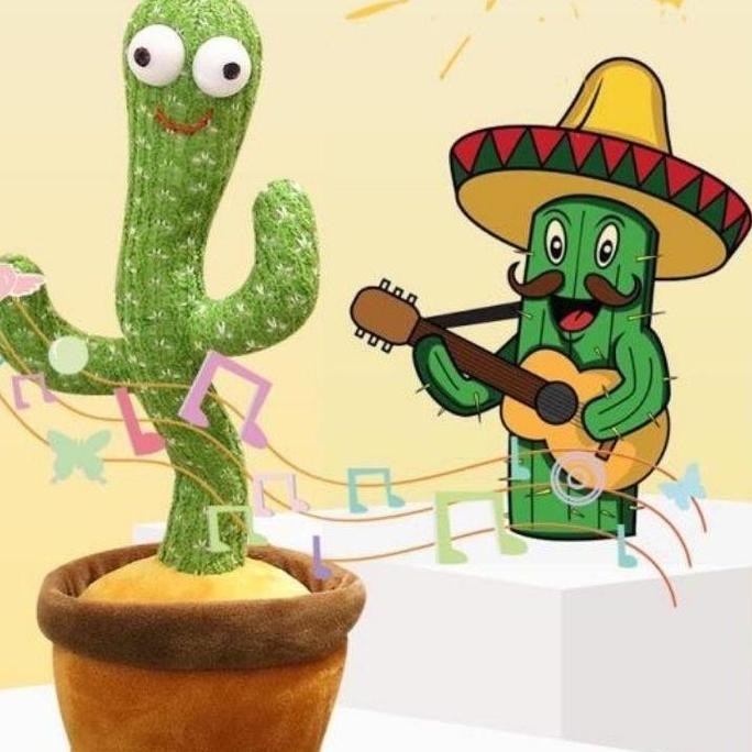 Dancing Cactus / Kaktus Joget / Boneka Kaktus / Mainan Viral Tik Tok