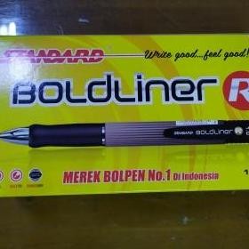 

tersedia pulpen standard boldliner r 1.0mm - pena tulis tebal bold stylish