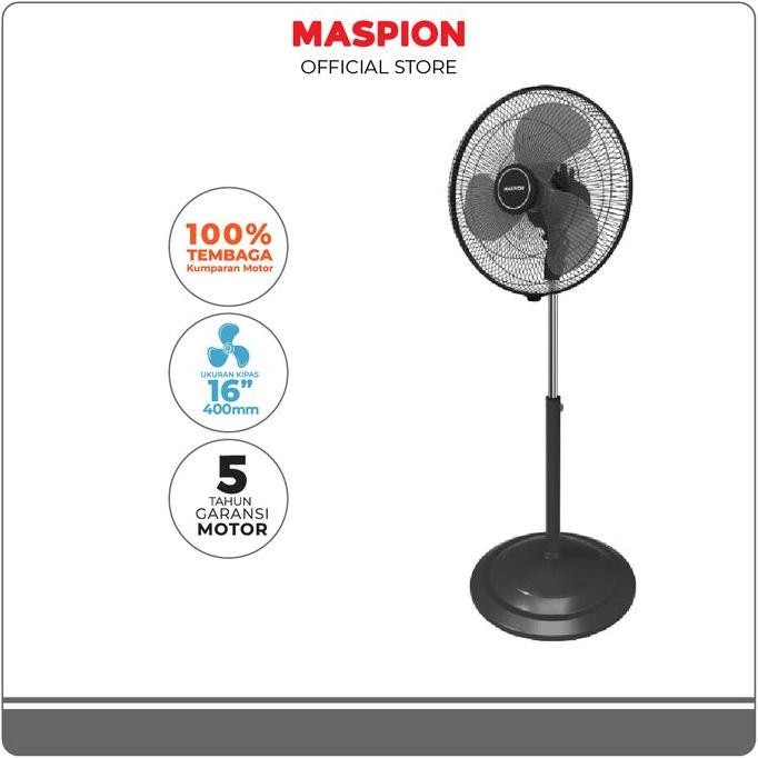 SIAP KIRIM MASPION F-412 S STAND FAN 16 INCH - KIPAS ANGIN BERDIRI BESAR ANGIN KENCANG