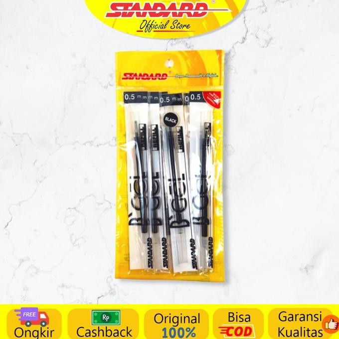 

tersedia refill pulpen standard bgel 0.5mm - isi ulang pena tinta gel halus