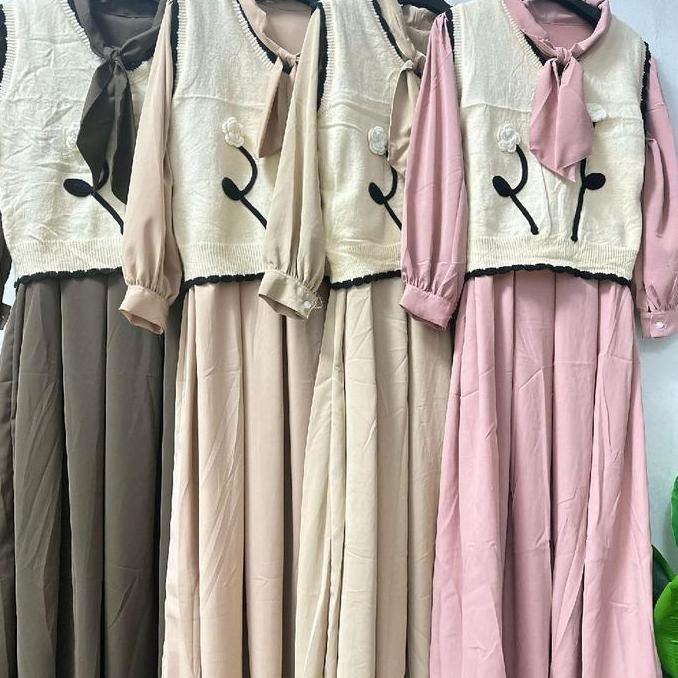Daisy dress yumia gamis korean style gamis vest gamis lebaran gamis kekinian