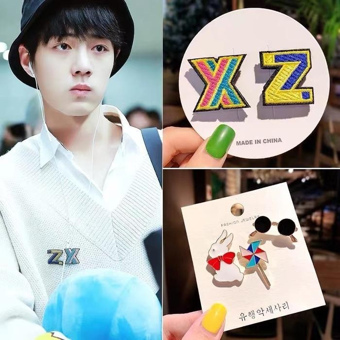 VA Bros Pin Fashion Bros Desain Kartun Lucu Ala Korea Untuk Aksesoris Pakaian Baju Hijab