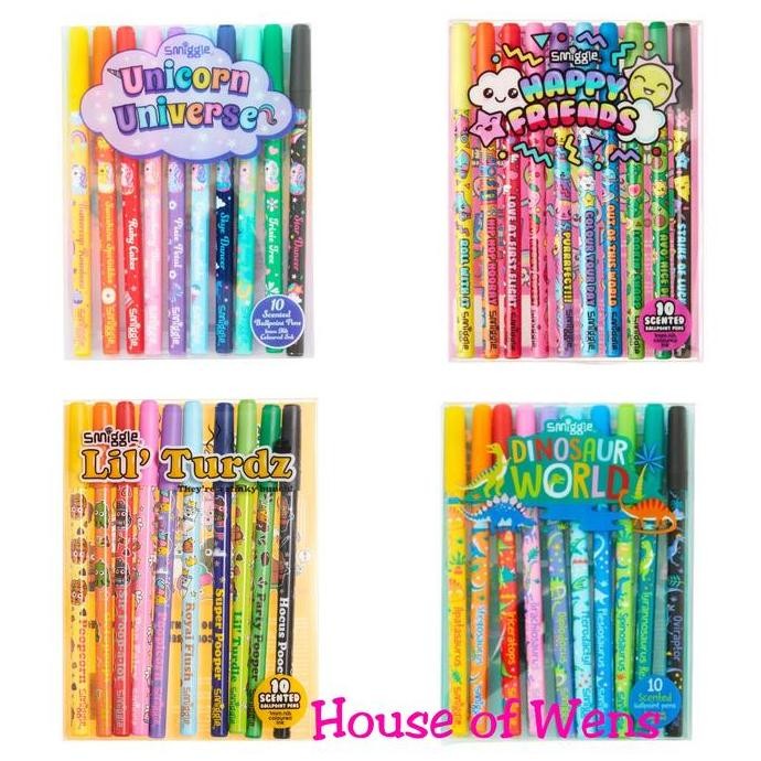 

tersedia pulpen smiggle scented pen pack 10 pcs ballpoint original wangi