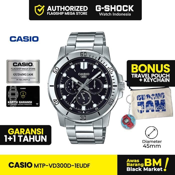 Wl Casio General Mtp-Vd300D-1Eudf | Jam Tangan Pria Cowok | Analog | Anti Air | Original | Casio Wat