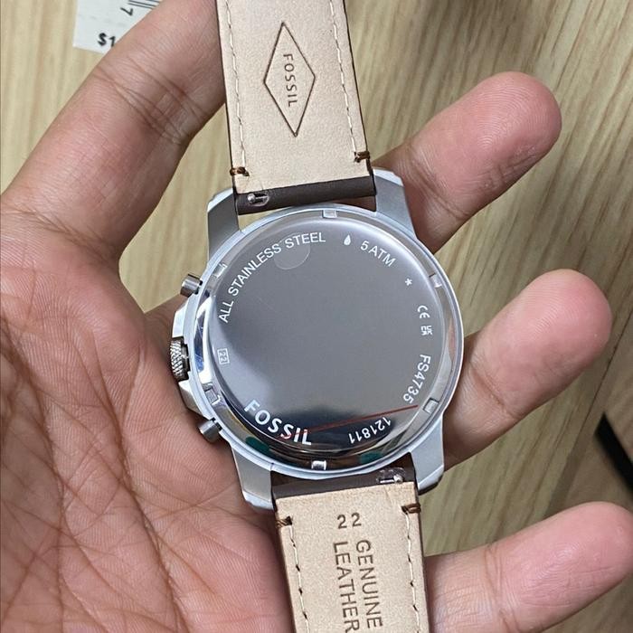 Jam Tangan Fs 4735 Brown Leather Original Men