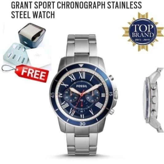 Jam Tangan Pria Merek Fossil Original 100% Fullset Type Fs 5238
