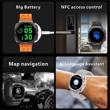 Zjs Original Samsung Galaxy Watch Ultra 47Mm Smartwatch Jam Tangan Wanita Jam Tangan Pria Bluetooth 
