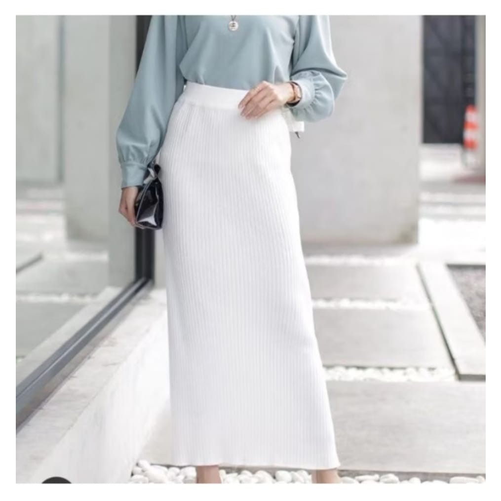 ROK SPAN KNIT RAJUT PREMIUMROK SPAN KNIT RIBROK OUTFIT WANITA KEKINIAN