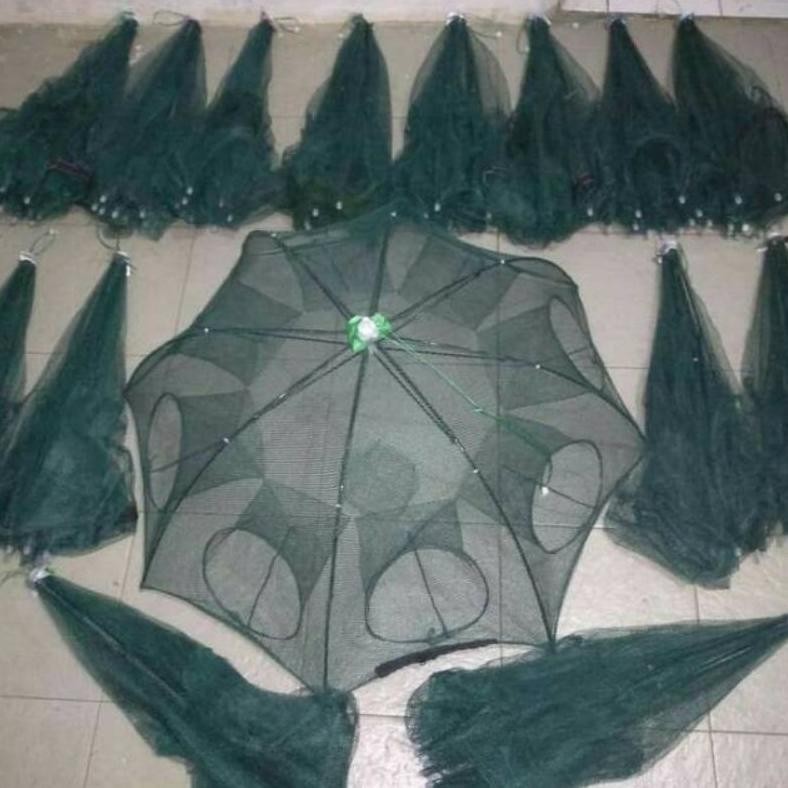 Kekinian - WHALE Perangkap Ikan Bubu Payung Multi Hole (4 Lubang-24 Lubang) /bubu payung 8 lubang ,.