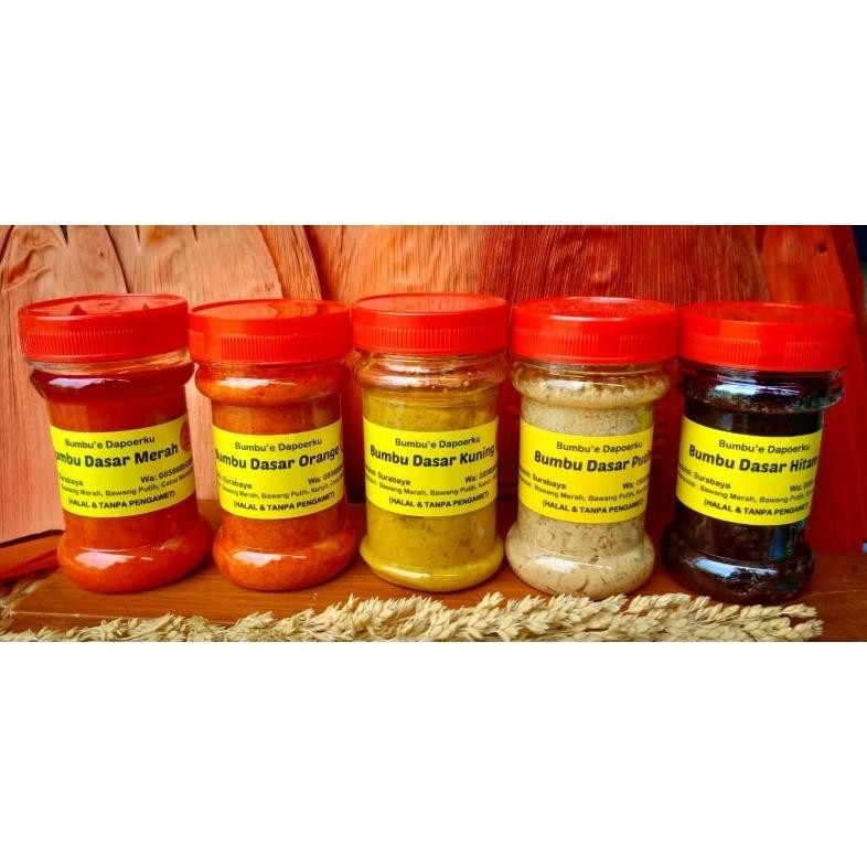 

Terbaik Bumbu Dasar Putih / Merah / Kuning / Orange / Hitam (Non MSG) ~