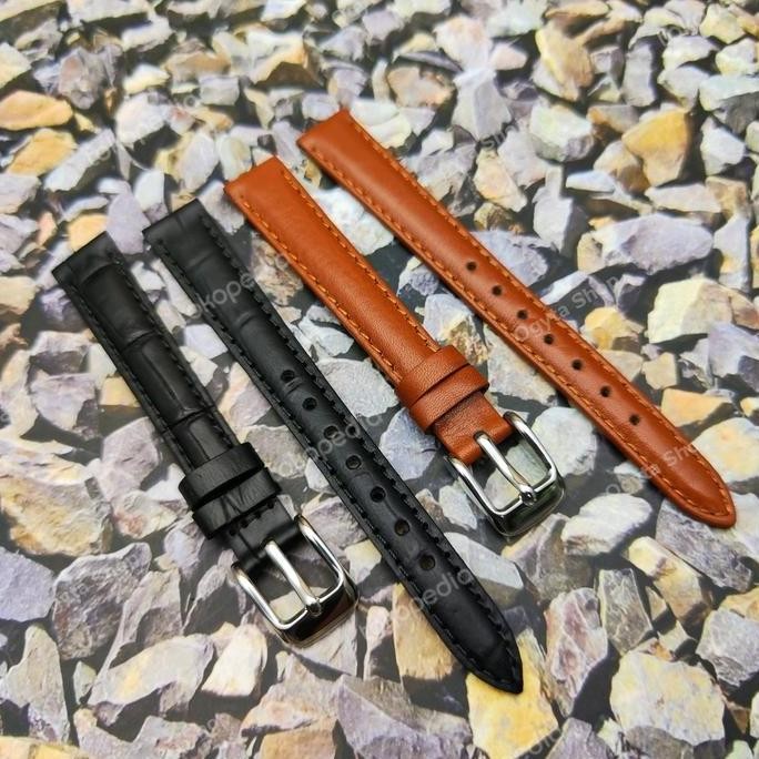 Tali Kulit Jam Tangan Casio LTP-1095E-1A LTP 1095E 7B Hitam Cokelat