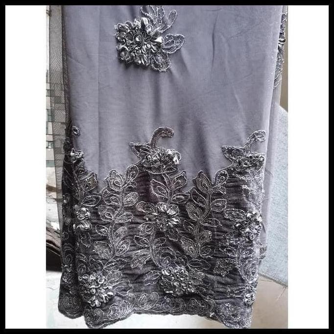 Kain Tile Kerawangan - Biru Dongker TERLENGKAP