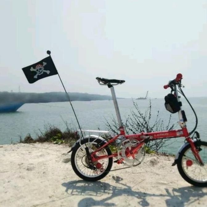 bendera sepeda tiang bendera sepeda touring minion lm