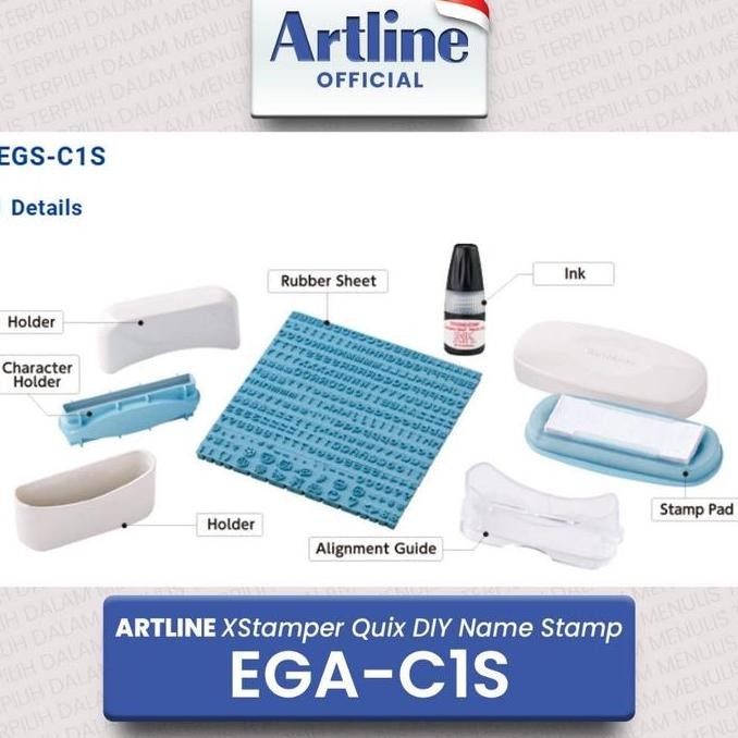 

<<<<<] diy name stamp artline ega c1s satu set bisa diganti ganti nama