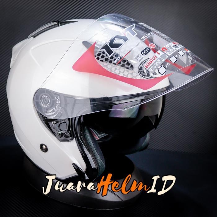 Kyt Helm Galaxy Flat R Solid / White / Halface