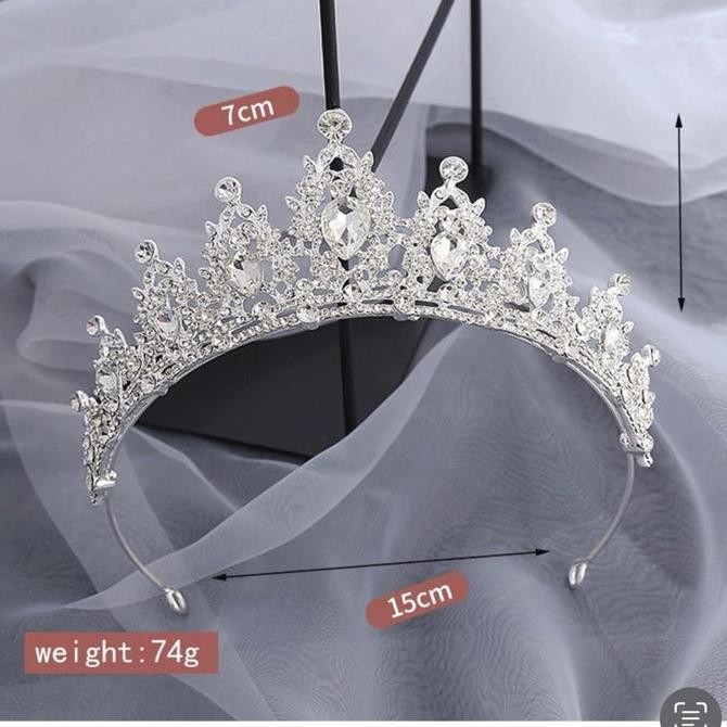 (BISA HIJAB) CROWN Bridal/ MAHKOTA TIARA PRINCESS PREMIUM KRISTAL BERLIAN / MAHKOTA BLINGBLING MEWAH