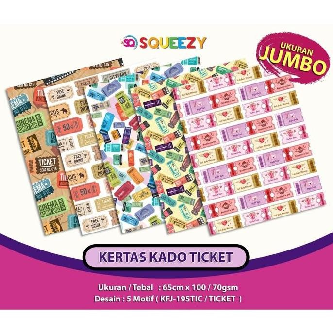 

Kertas Kado Jumbo Ticket Isi 50 / Bungkus Kado Kfj-195Tic-50Lbr Kualitas Terbaik Harga Termurah