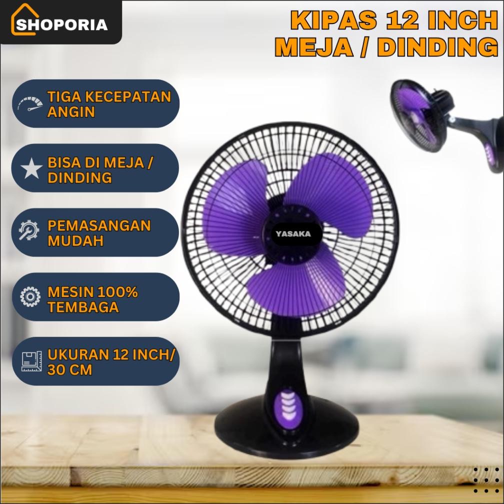 Terlaris Kipas Angin Duduk / Dinding 12 Inch Besar