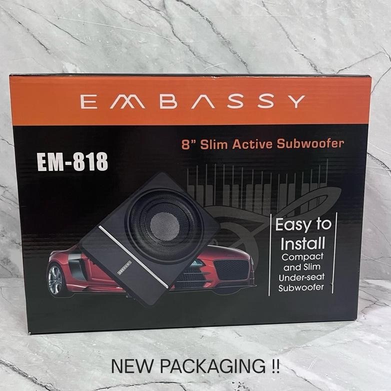 Terlaris Subwoofer Aktif 8Inch Embassy Subwoofer Kolong Jok Mobil
