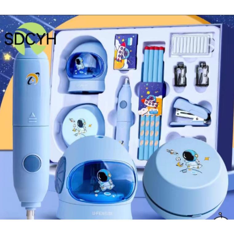 

SDCYH Electric Stationery Set / Set Alat Tulis Elektrik Rautan Penghapus Vacuum Pensil 11 In 1