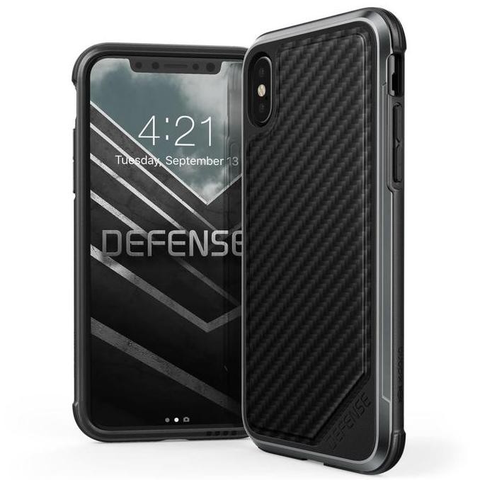 IPHONE XS MAX 6.5 CASE X-DORIA SOFT SHELL DEFENSE LUX CARBON ORIGINAL Terlaris