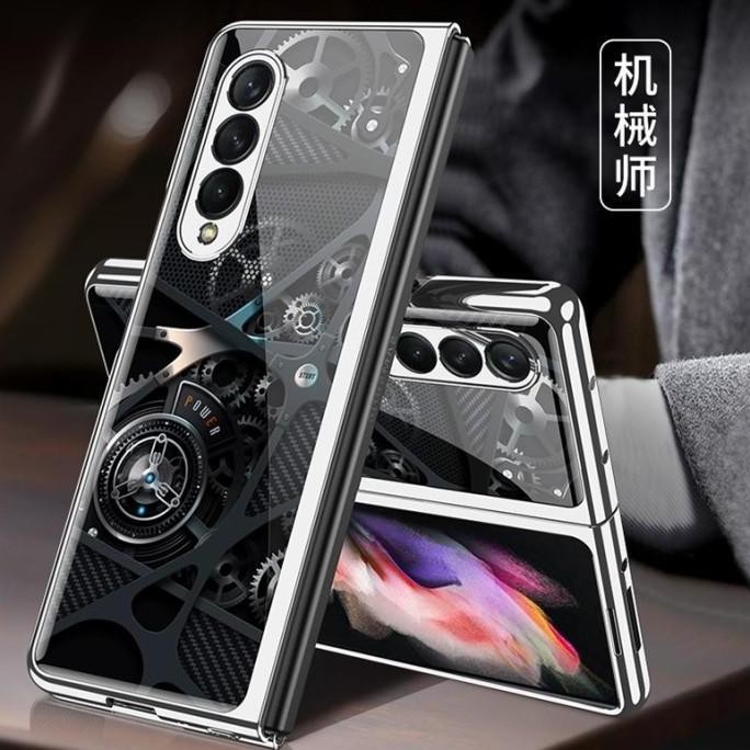 Case SAMSUNG GALAXY Z FOLD 3 5G Original Casing Metal Clock Cover Ori Terlaris