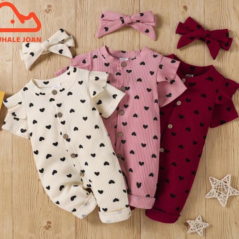 Baju Jumper Bayi Perempuan Baju Baby Newborn Anak Cewek Bodysuit 02 Tahun Pink Putih Merah